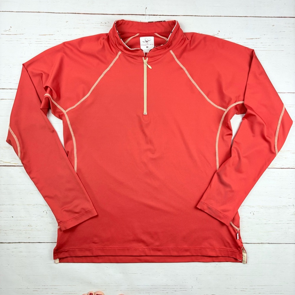 Maggie Lane Quarter Zip Pullover Golf Top M